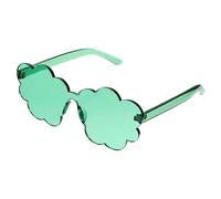 STOBOK Lunettes De Soleil Sans Monture Uniques À Motif Et Fleur Pour Femme Vertes Idéales Pour Une Soirée