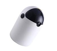 STOBOK Mini Poubelle Creuse Multifonction Avec Couvercle Noir, Compacte Et Résistante, Plastique Solide, Cuisine, Salle De Bain, Bureau Et Chambre, Petite Corbeille De Table