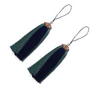 STOBOK Pendentif Bicolore Pompon Décoratif Voiture pour Voyageurs, Bleu Marine Et Vert Paon, Ornement Suspendu Traditionnel Chinois, Présent Fête, Accessoire Suspendu pour Tableau De Bord