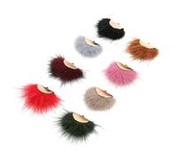 STOBOK Pendentif Breloque En Poils De Vison D'éventail Diy Pour Femmes, Gris, Lot De 5 Pièces, Accessoires De Fabrication De Bijoux, Décoration Créative Pour Boucle D'oreille Et Porte-clés