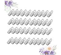 STOBOK Pinces à Rideaux en Métal Argenté 9x18 Mm, Anneaux De Fixation Antirouille, Lot de 100 Pièces, Compatibles pour Tringles à Rideaux, Usage Domestique Salle De Bain Chambre Salon