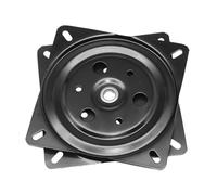 STOBOK Pivot De Siège Carré 20 Cm Épaisseur 3,8 Cm en Métal Noir, Mécanisme Pivotant 360° Robuste, Pièces De Chaise De Bureau Et Tabouret, Remplacement Meuble Polyvalent