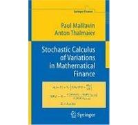 Stochastic Calculus Of Variations In Mathematical Finance