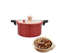 Stock Pot with Lid - 11.02 Inch Durable Iron Cookware | Nonstick Cookware Set with Lid for Electric Induction | Nonstick Pot for Frying Soups, Pasta, Home, Camping