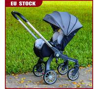 STOCK ue 4 in1 bébé poussette multifonctionnel nouveau-né landau pliable panier type siège léger voyage landau siège d'auto ArmyGreen