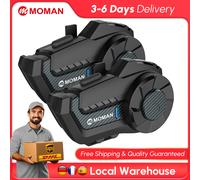 【STOCK UE】Casque Intercom Bluetooth 5.1 Moman Mesh, communication sans fil 1000M, interphone moto 1 pc