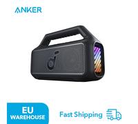 (Stock ue) Sound core Boom 2 haut-parleur extérieur 80W BassUp 2.0 24H batterie IPX7 flotteurs étanches lumière LED caisson de basses Blue