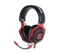 Konix Dungeons & Dragons Casque Gaming Filaire D20 pour PC - Haut-parleurs 50 mm - Microphone - Câble USB 2 m - Rétroéclairage - Noir et Rouge