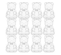 Stockage de bonbons - 12 pots de stockage de gommes en forme d'ours | Récipients de bonbons en acrylique transparent | Pour oursons gommeux, grains de café, sucre, thé, chocolat | Garde-manger, cuisin