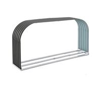Stockage de bûches abri à bûches extérieur acier galvanisé gris 212x40x111cm Gris
