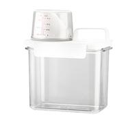 Stockage de détergent, récipient de rangement pour poudre à laver, distributeur de lessive vide en plusieurs tailles, stockage de pod de linge résistant à l'humidité avec verre doseur pour céréales