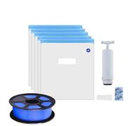 Stockage de filament pour imprimante 3D - Joint à fermeture éclair sous vide, couche de film durable | Conception de barrière d'humidité, pompe d'élimination, méthode de séchage de rinçage avec