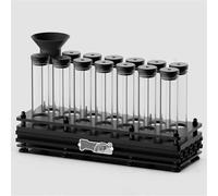 Stockage De Grains De Café À Dose Unique, 14 Tubes En Verre, Avec Valve D'échappement Unidirectionnelle, Support Et Trémie En Métal, Capacité D'une Bouteille De 20 À 22 G, For Le Stockage(Black)
