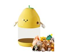 Stockage de jouets en peluche | Tube transparent grand | Organisateur vertical en forme de poire avec couvercle et côtés transparents pour une visualisation et un tri faciles | Solution idéale d'écono