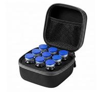Stockage de peptides, étui pour flacons de peptides à 9 emplacements pour flacons d'insuline 10 ml, organisateur stockage d'éponge avec poche en filet