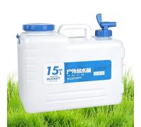 Stockage d'eau de camping - Réservoir anti-fuite de quinze litres - Pichet de stockage d'eau avec robinet et poignée, pour les activités de plein air Randonnée Pêche Pique-nique et