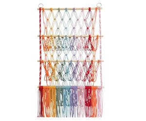 Stockage des animaux remplis : hamac de rangement suspendu, hamac à écran d'animaux remplis | Neta de hamac en peluche bohème à 3 niveaux avec pompons, produits d'organisation Alm