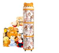 Stockage des jouets câlins - Stockage animal enté | Tube de rangement de jouets doux | Tour mignonne de grande capacité avec roues, détenteur d'attrait organisation de décoration de maison pour chambr