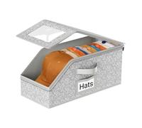 Stockage du chapeau, la boîte empilable contient jusqu'à 24 chapeaux pour l'organisation, avec une fenêtre claire affichage du design durable, un organisateur de chapeau pour la chambre de base de la