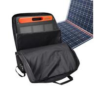 Stockage du panneau solaire - Case de transport de voyage rembourré | Sac de protection imperméable | Équipement de camping arrière en plein air | Accessoire de voyage en bordure de route, solution d'
