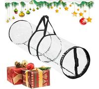 Stockage en papier cadeau de Noël - Sac de rangement | Organisateur transparent avec emprise pour la maison, les vacances, événements, festivals et