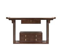 Stockage Table console en bois massif avec 5 tiroirs 39,37" L, 15,75" P, 33,47" H - Table d'entrée de ferme avec étagère de rangement, meubles de ferme for salon, couloir, hall d'entrée pour Couloir