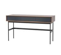 Stockage Table console moderne du milieu du siècle, table d'entrée étroite en bois avec 3 tiroirs de rangement, tables d'entrée de ferme for l'entrée, le hall d'entrée, le couloir, le salon pour Coulo