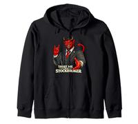 Stockbroker Devil | Protest Humour Satan Evil Corporate Greed Sweat à Capuche