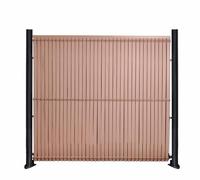 STOCKCLOTURE Kit occultation lamelle lattes PVC pour panneau grillage rigide brise vue-brise H 1m73 x 2m50 couleur bambou