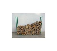 Ribimex Range-bûches PRIRB095 en 2 éléments modulable métal Vert
