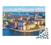 Stockholm Paysage Urbain Puzzle 1000 Pièces À Monter Adolescents Cadeau No?l Développement Cognitif Garantie Pièce Manquante Papier Haute Qualité 38x26cm/1000pcs
