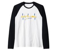 Stockholm Skyline Battement de Cœur Suède J'aime Stockholm Manche Raglan