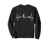 Stockholm Skyline Battement de Cœur Suède J'aime Stockholm Sweatshirt