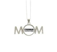 Stockholm The Capital Of Sweden Cadeau de fête des mères pour maman, grand-mère, collier d'anniversaire, M