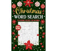 Stocking Fillers for Women: Christmas Word Search: Fun Holiday Activity Book: 1200+ Words, Relaxing Christmas Themed Word Find Puzzle Book for Adults