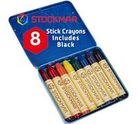 Stockmar - 31000 - 8 pastels à la cire d'abeille, 8 couleurs