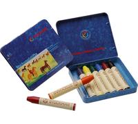 Stockmar 31000 Crayons de cire jaune citron, orange, carmin, vert, bleu, bleu-violet, rouge-brun, noir