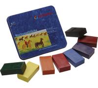 Stockmar 34000 Blocs de cire jaune citron, orange, carmin, vert, bleu, bleu-violet, rouge-brun, noir