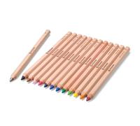 STOCKMAR Crayons de couleur hexagonaux, 12 + 1 crayons assortis