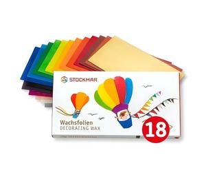 STOCKMAR Films de Cire X 20 10 cm - 18 Couleurs Assorties