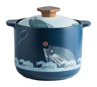 Stockpot - Cocotte moderne de style japonais en céramique - Pour soupe, ragoût, gaz, ragoût - Avec couvercle - Petite taille