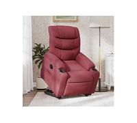 Vidaxl Fauteuil Inclinable Électrique Rouge Bordeaux Tissu Rouge