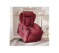 Vidaxl Fauteuil Inclinable Électrique Rouge Bordeaux Tissu Rouge