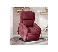 vidaXL Fauteuil inclinable électrique rouge bordeaux tissu