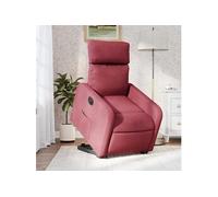 vidaXL Fauteuil inclinable électrique réglable tissu rouge bordeaux