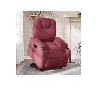 vidaXL Fauteuil inclinable électrique rouge bordeaux tissu