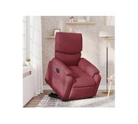 Fauteuil Inclinable de Massage Électrique Chaise Rouge Bordeaux Tissu vidaXL