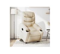 Vidaxl Fauteuil Inclinable Électrique Crème Tissu