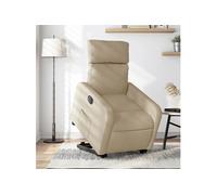 vidaXL Fauteuil inclinable électrique crème tissu
