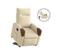 vidaXL Fauteuil inclinable électrique – tissu crème